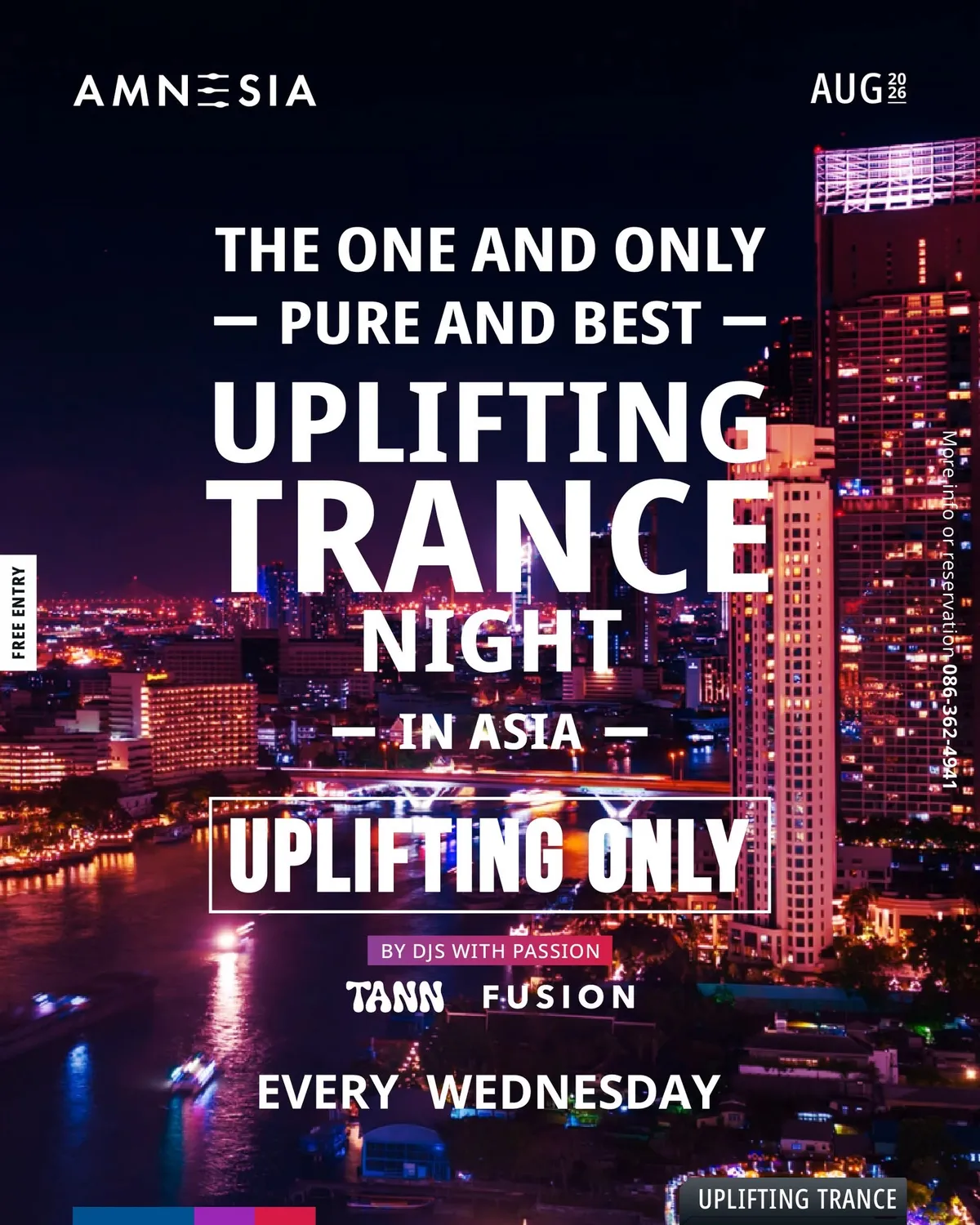 Every Wednesday Uplifting Only: Trance with TANN FUSION