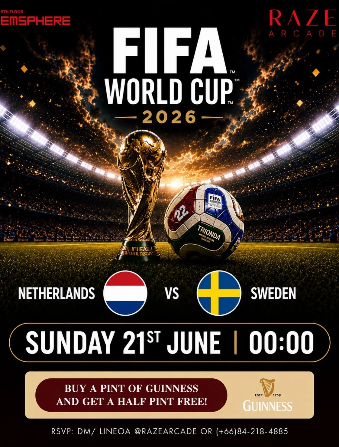 FIFA World Cup 2026 Group Stage Watch Party: Netherlands vs Sweden
