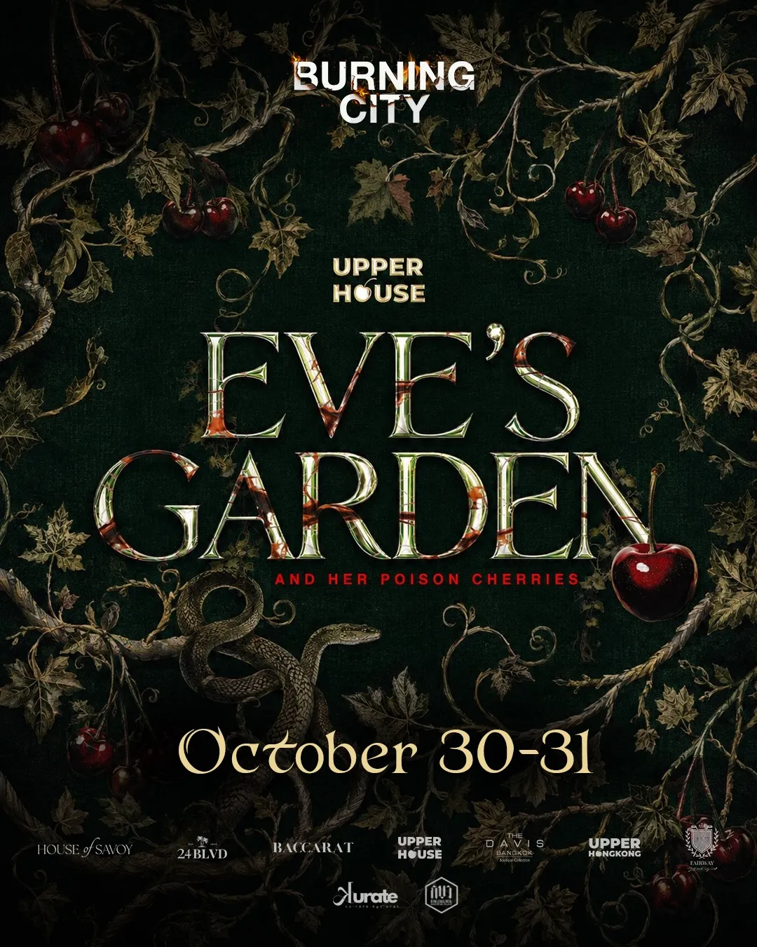 Burning City: Eve's Garden and Her Poison Cherries