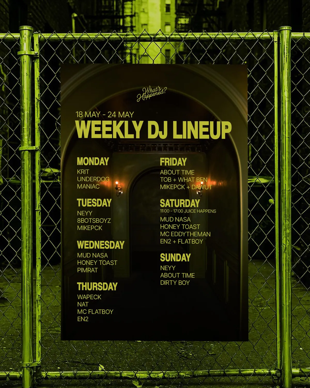 Weekly DJ Lineup - Tuesday